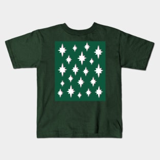 Christmas Stars Green and Pink Kids T-Shirt